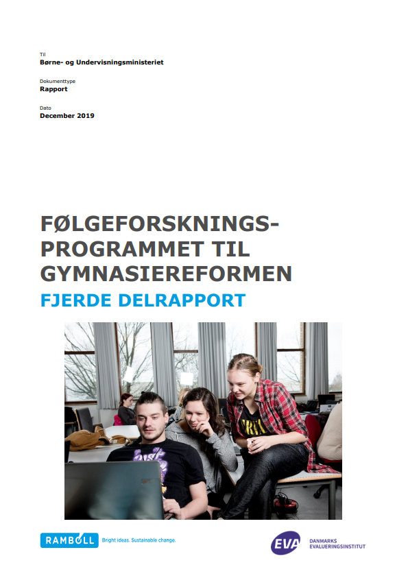 Forside til publikationen "Gymnasiereformen følgeforskningsprogram 4. delrapport