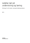 Forside til publikation 'ledelse tæt på undervisning og læering'