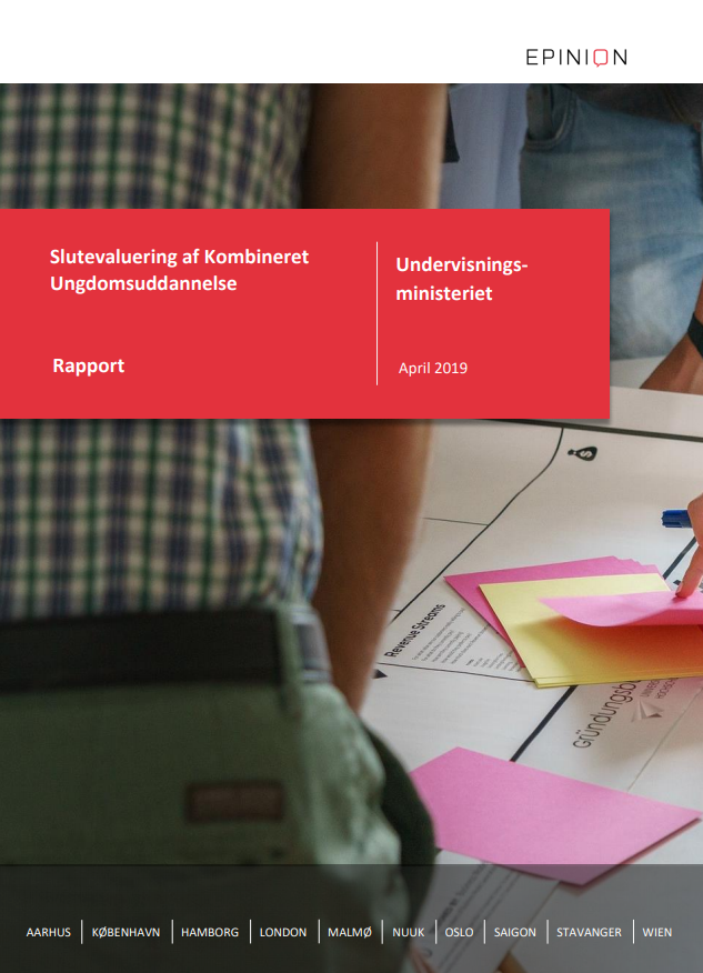 Forside til Slutevaluering af Kombineret Ungdomsuddannelse